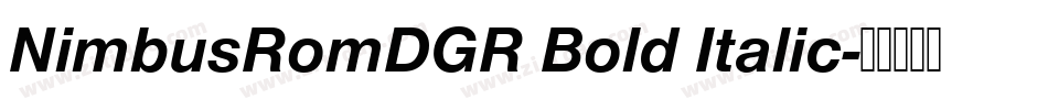 NimbusRomDGR Bold Italic字体转换